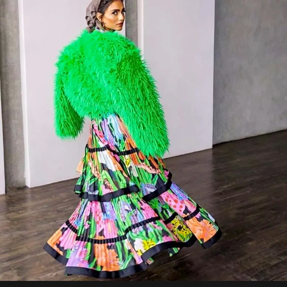 Iris Apfel X H&M Multicolored Ruffle Maxi Skirt - Picture 4 of 16